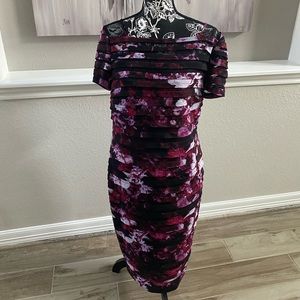 Eliza J Dress, Sz 16, vibrant purple and pink